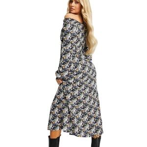 Missguided+ Multicolor Floral Long Sleeve Dress